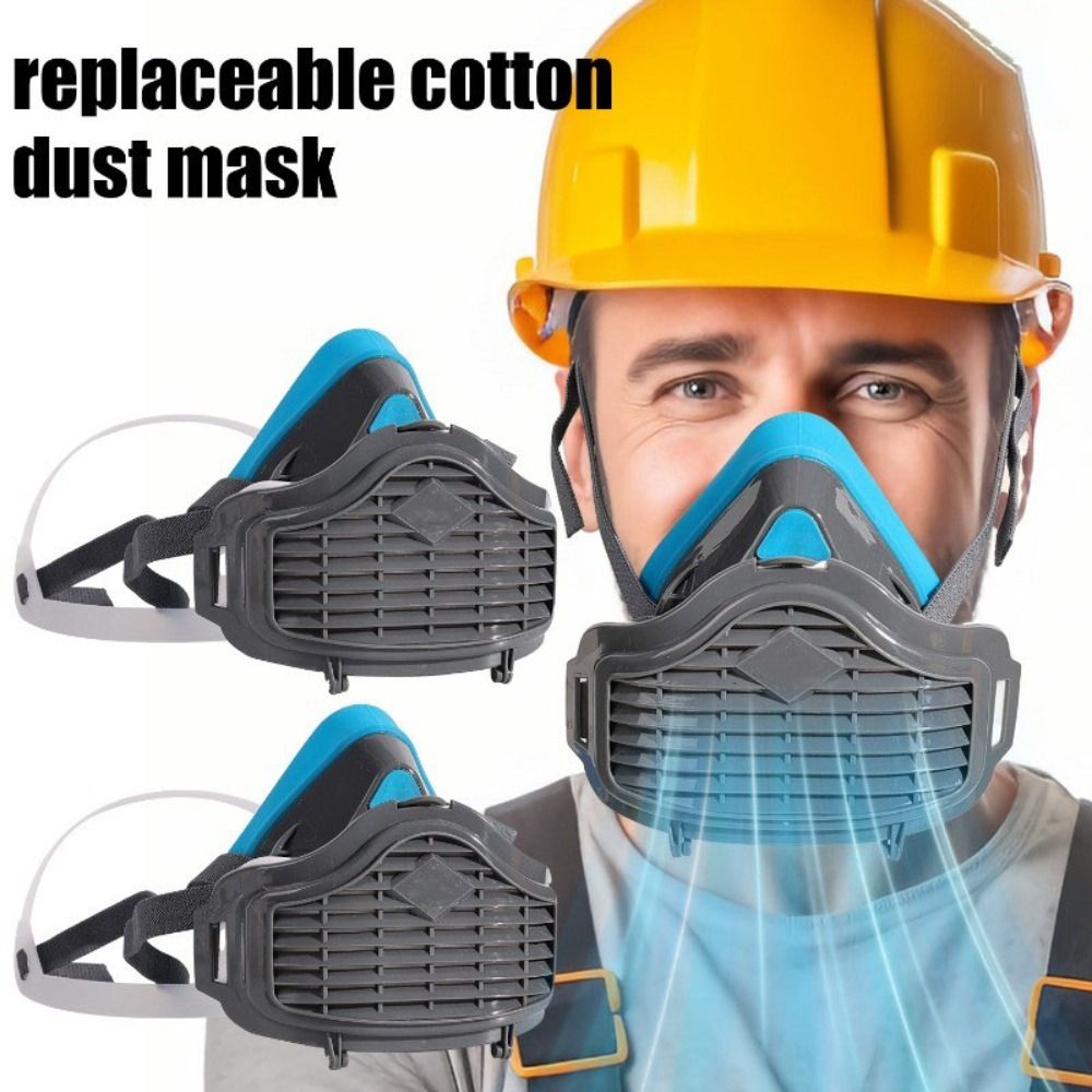 Respirator Half Face - 실리콘 방진 반면체 마스크 재사용 가능