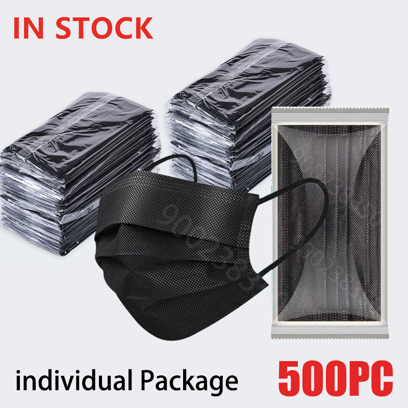 50-500pcs 검은 일회용 인증 수술 마스크 성인  - Disposable Surgical Mask 리뷰 및 가격